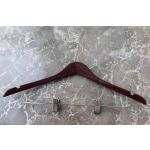 Women's Open Hook Hanger, Mahogany Finish w/Chrome Hardware